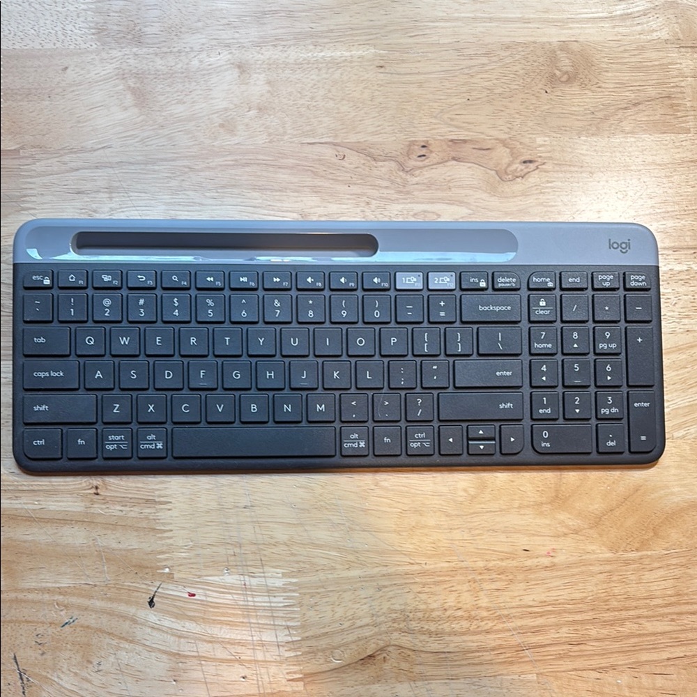 Logitech Gray and Black Wireless Keyboard